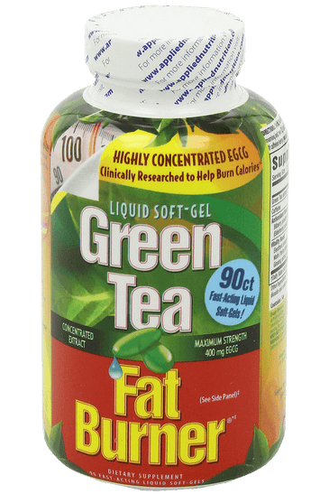 Applied Nutrition Green Tea Fat Burner Maximum Strength with 400 mg EGCG Fast-Acting 90 Liquid Soft-Gels (Pack of 2)