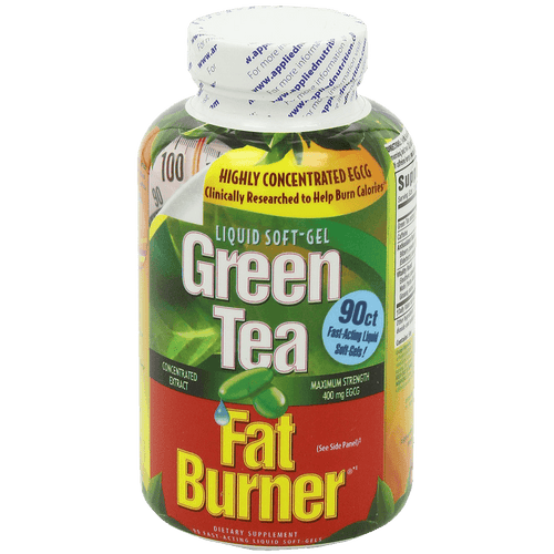 Applied Nutrition Green Tea Fat Burner Maximum Strength with 400 mg EGCG Fast-Acting 90 Liquid Soft-Gels (Pack of 2)