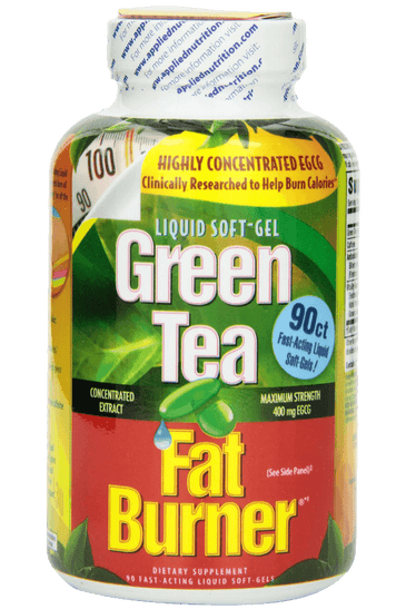 Applied Nutrition Green Tea Fat Burner Maximum Strength with 400 mg EGCG Fast-Acting 90 Liquid Soft-Gels (Pack of 2)