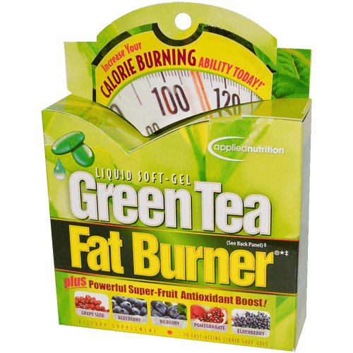 Applied Nutrition Green Tea Fat Burner Maximum Strength with 400 mg EGCG Fast-Acting 90 Liquid Soft-Gels (Pack of 2)