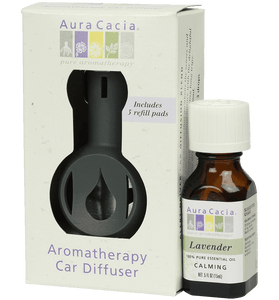 Aura Cacia Aromatherapy Car Diffuser including Lavender essential oil NET 5 fl oz (15 ml)