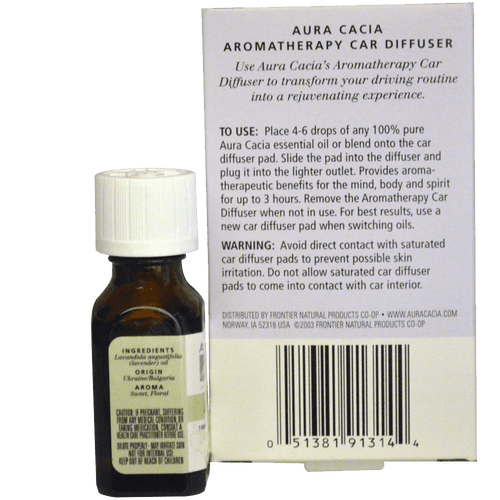 Aura Cacia Aromatherapy Car Diffuser including Lavender essential oil NET 5 fl oz (15 ml)
