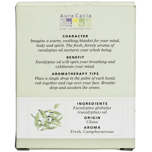 Aura Cacia Organic Essential Oil Eucalyptus 0.5 Ounce