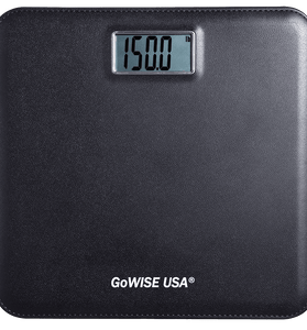 GoWISE USA GW22035 Electronic Personal Digital Scale w- Step-On Techonology & Wide Platform & LCD Display 400LB Capacity Black