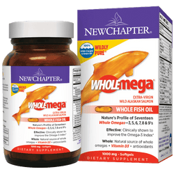 New Chapter Wholemega Whole Fish Oil Extra-Virgin Wild Alaskan Salmon