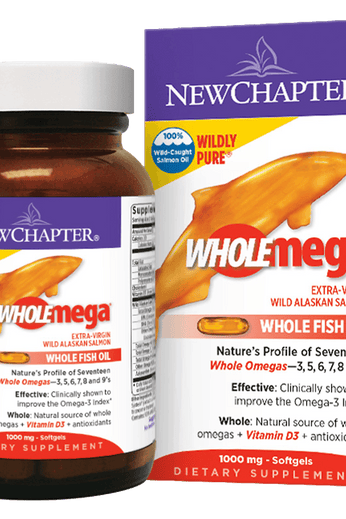 New Chapter Wholemega Whole Fish Oil Extra-Virgin Wild Alaskan Salmon