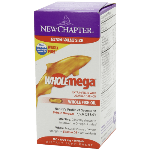 New Chapter Wholemega Whole Fish Oil Extra-Virgin Wild Alaskan Salmon