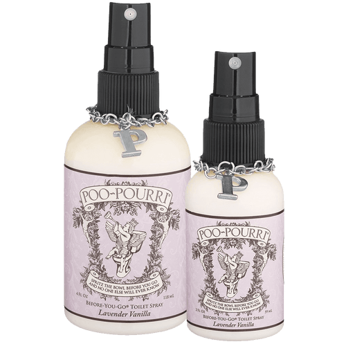 Poo-Pourri Preventive Bathroom Odor Spray 2-Piece Set Includes 2-Ounce and 4-Ounce Bottle Lavender Vanilla