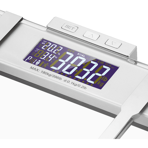 VonHaus Body Fat Scales 400lb Weight Capacity Hydration Monitor Composition Analyser Bathroom Scales